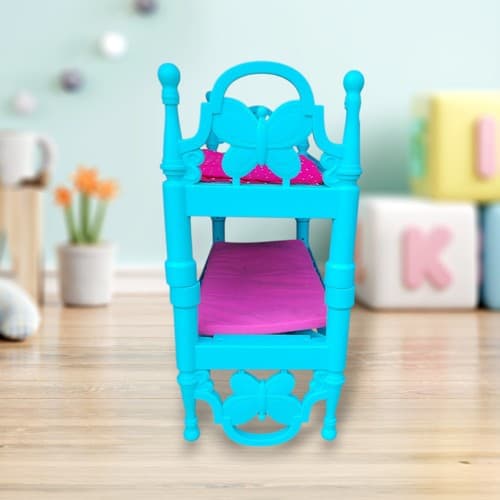 My Life 2 doll stackable beds blue butterfly headboard & Wardrobe For 18' Doll - Thumbnail 6