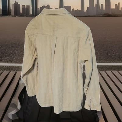 80's Corduroy Haband Mens XL Long Sleeve Button Collared Textured Shirt EUC - Thumbnail 4