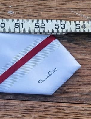 Oscar de la Renta Red/White/Blue Skinny Men's Tie. - Thumbnail 3