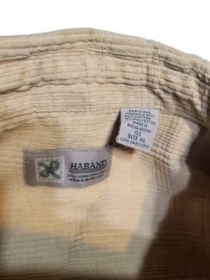 80's Corduroy Haband Mens XL Long Sleeve Button Collared Textured Shirt EUC - Thumbnail 6