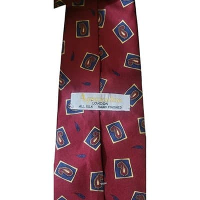 Aquascutum Vintage Luxury 100% Silk Tie, Hand Made In London. - Thumbnail 4