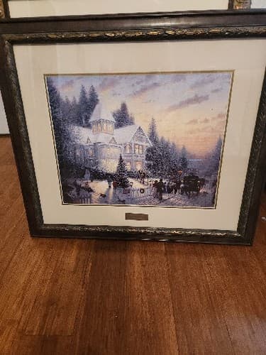 🔥Thomas Kinkade Victorian Christmas I Print Rare & Limited Library Edition. - Thumbnail 3