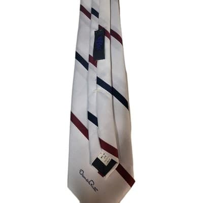 Oscar de la Renta Red/White/Blue Skinny Men's Tie. - Thumbnail 5