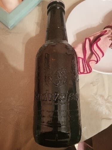 Large 14 " Budweiser Glass Decor Beer Bottle L - Thumbnail 6