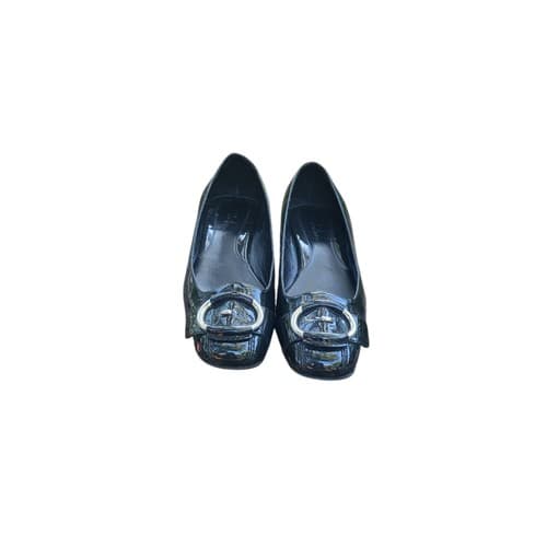 Cole Haan Womens Ballet Style Blk Patent /Silver Buck Square Toe Shoe Sz9B - Thumbnail 6