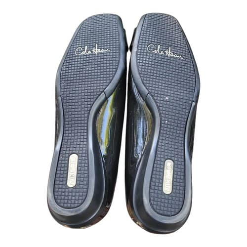 Cole Haan Womens Ballet Style Blk Patent /Silver Buck Square Toe Shoe Sz9B - Thumbnail 5