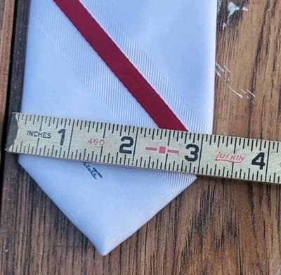 Oscar de la Renta Red/White/Blue Skinny Men's Tie. - Thumbnail 4