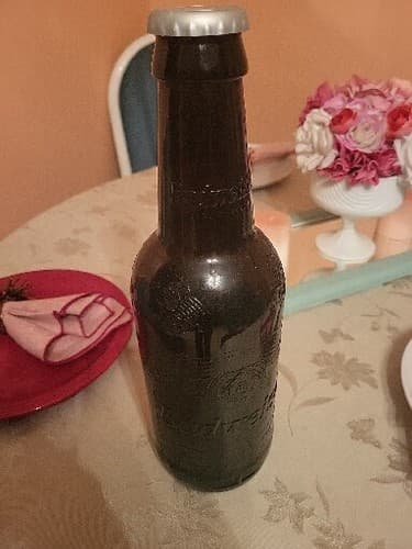 Large 14 " Budweiser Glass Decor Beer Bottle L - Thumbnail 4