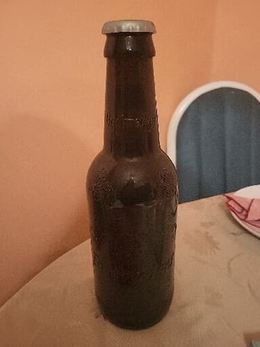 Large 14 " Budweiser Glass Decor Beer Bottle L - Thumbnail 2