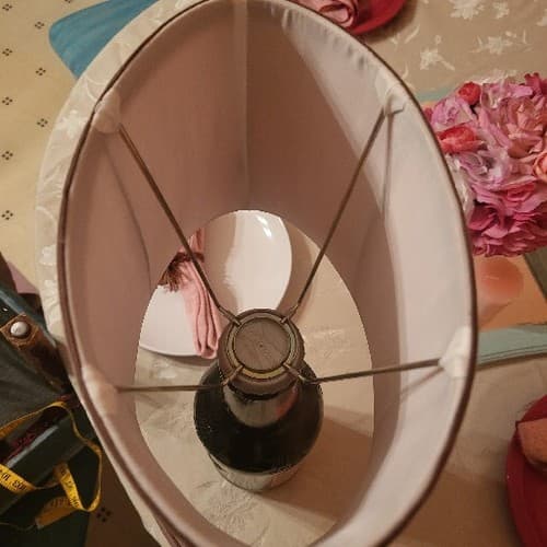 Brown and Tan Fabric Oval Bell Lamp Shade Softback Uno Fitter 9"H - Thumbnail 5