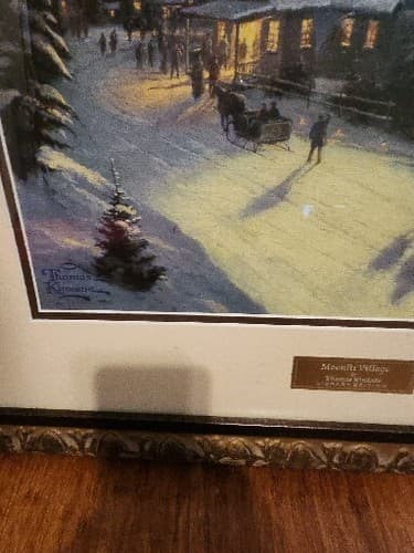 Thomas Kinkade Moonlit Village Library Edition Home Interiors RARE - Thumbnail 5