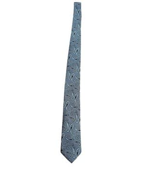 JOSEPH ABBOUD Mens Silk Navy Designer Necktie XL NWT - Thumbnail 3