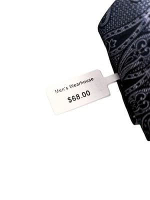 JOSEPH ABBOUD Mens Silk Navy Designer Necktie XL NWT - Thumbnail 7