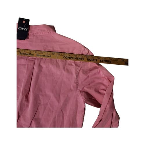 CHAPS RALPH LAUREN MEN'S PINK COTTON BLEND OXFORD SHIRT SIZE S 15.5/32-33 - Thumbnail 6