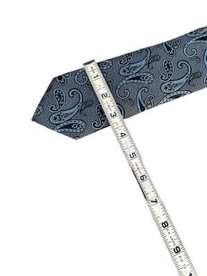 JOSEPH ABBOUD Mens Silk Navy Designer Necktie XL NWT - Thumbnail 5