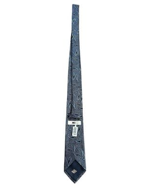 JOSEPH ABBOUD Mens Silk Navy Designer Necktie XL NWT - Thumbnail 4