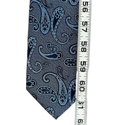 JOSEPH ABBOUD Mens Silk Navy Designer Necktie XL NWT - Thumbnail 6
