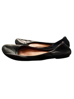 Lucky Brand LK Emmie Black Leather Slip On Ballet Flats Size 7.5 - G1 - Thumbnail 3