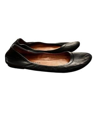 Lucky Brand LK Emmie Black Leather Slip On Ballet Flats Size 7.5 - G1 - Thumbnail 2