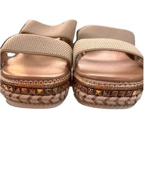 Women’s Platform Braided Slide Espadrille Style Sandal 7 New - Thumbnail 5