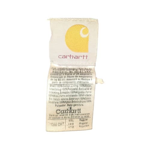 Carhartt Vintage 90's Jacket Coat Brown Quilted Jacket Size 4XL C26 Brown - Thumbnail 4