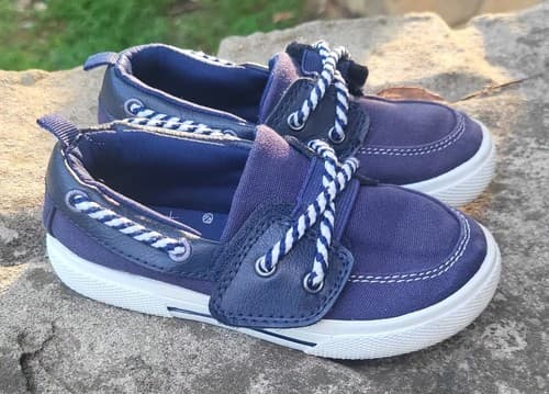 Carter's Toddlers Cosmo9 Slip-On Boat Shoe Sneaker, Contrast Color Laces Size 9 - Thumbnail 2