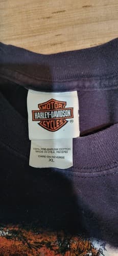 Harley Davidson T-shirt XL Blue 2005 Rally in the Valley Maggie Valley NC USA - Thumbnail 4