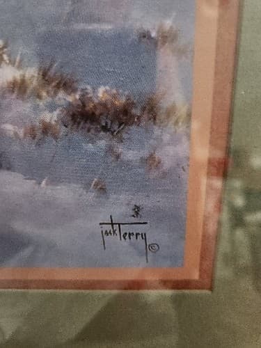 Jack Terry Framed Cowboys Covered Wagon Snow Crossing Print By Home Interior - Thumbnail 3