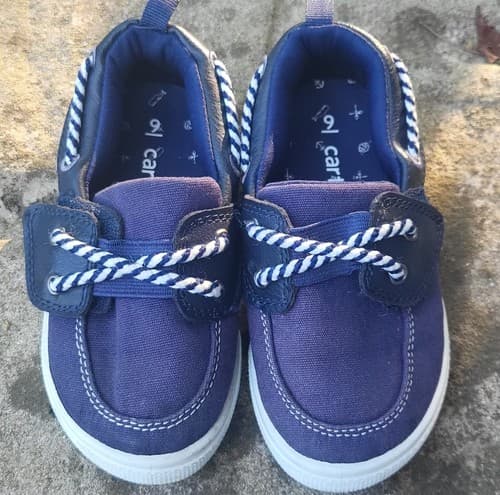 Carter's Toddlers Cosmo9 Slip-On Boat Shoe Sneaker, Contrast Color Laces Size 9