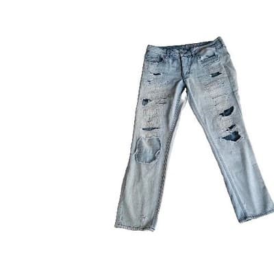 AMERICAN EAGLE Mid-Rise Boyfriend Jeans Size 6 Short Button fly. - Thumbnail 2
