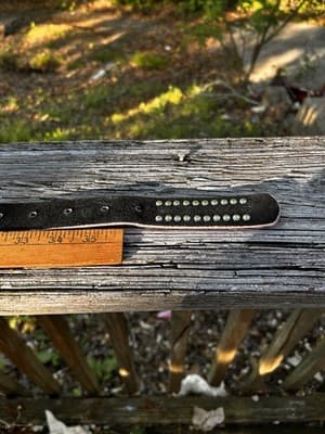 Rhinestone Cowgirl Black leather Belt with Rhinestone horseshoes L - Thumbnail 6