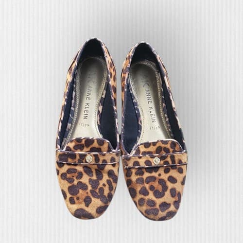 Anne Klein iflex Akimina Flats Shoes Leopard Cheetah Microfiber Mob Wife 7.5 M - Thumbnail 2