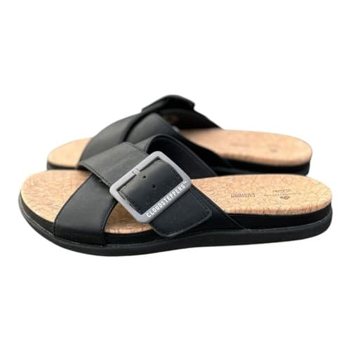 Clark’s Cloudsteppers Eliza April Black Slip On Comfort Buckle Adjustable Sz 8 - Thumbnail 2