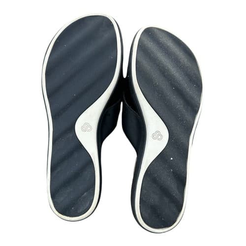 Clark’s Cloudsteppers Eliza April Black Slip On Comfort Buckle Adjustable Sz 8 - Thumbnail 5