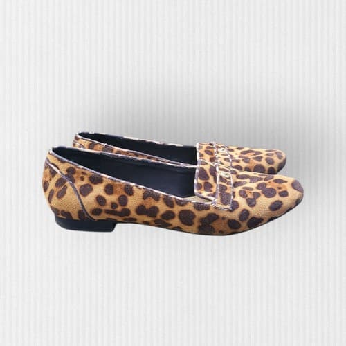 Anne Klein iflex Akimina Flats Shoes Leopard Cheetah Microfiber Mob Wife 7.5 M - Thumbnail 3