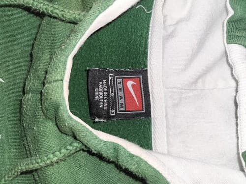VINTAGE NIKE TEAM CENTER SWOOSH MARSHALL HERD HOODIE GREEN MENS LARGE - Thumbnail 3