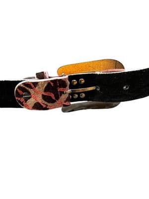 Western Print Leopard Bling Belt Size 38 - Thumbnail 6