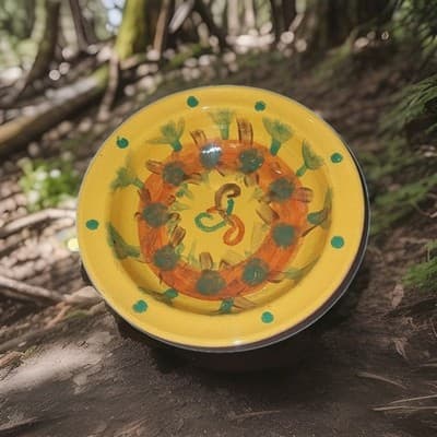 Vintage Hand Painted Bowl Signed