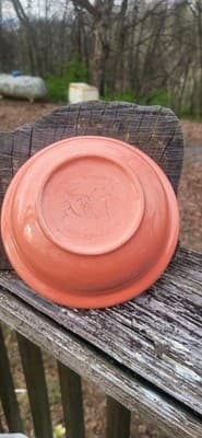 Vintage Hand Painted Bowl Signed - Thumbnail 3