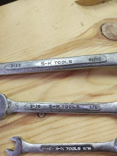 S-K 11/16in., 1/2, 5/1 Combination Wrench Combo Box Open 12pt. USA Tool SK Tools - Thumbnail 3