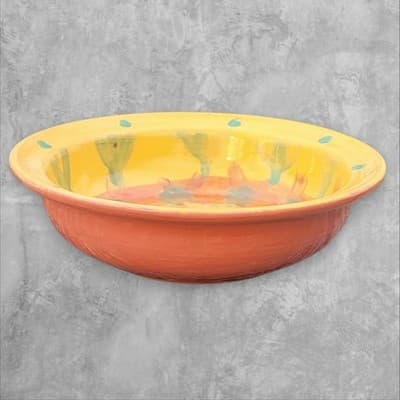 Vintage Hand Painted Bowl Signed - Thumbnail 6