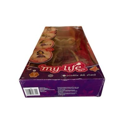 My Life Posable Doll Stand for 18" Dolls Clear Translucent Doll Holder NEW - Thumbnail 4