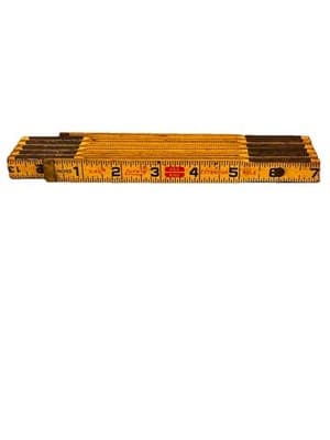 Vtg Lufkin X46 Folding Extension 72” Wood Ruler Red End 6 Foot USA Carpenter - Thumbnail 6