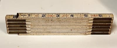 Vintage Lufkin Universal 460 Folding Wood Ruler 6 Ft Carpenter Measuring Tool - Thumbnail 2