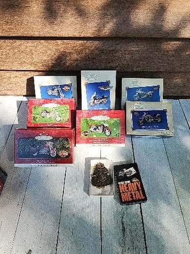 Hallmark Keepsake Harley-Davidson Christmas Ornaments Collector Series Lot Of 8