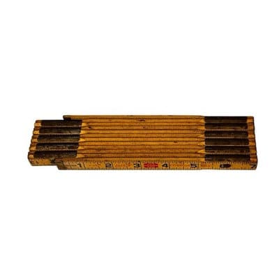Vtg Lufkin X46 Folding Extension 72” Wood Ruler Red End 6 Foot USA Carpenter - Thumbnail 2