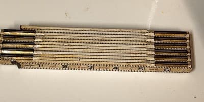 Vintage Lufkin Universal 460 Folding Wood Ruler 6 Ft Carpenter Measuring Tool - Thumbnail 3