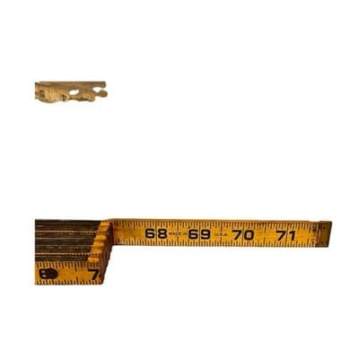 Vtg Lufkin X46 Folding Extension 72” Wood Ruler Red End 6 Foot USA Carpenter - Thumbnail 3
