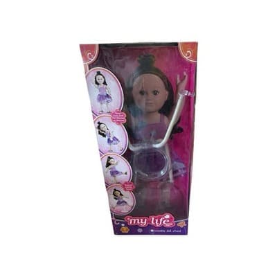 My Life Posable Doll Stand for 18" Dolls Clear Translucent Doll Holder NEW