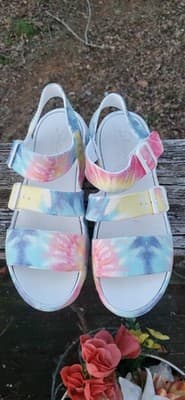 Skechers Cali Groovy Tie Dye Sandals Size 11 Luxe Foam - Thumbnail 4